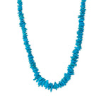 19" Graduated Turquoise Chip Necklace