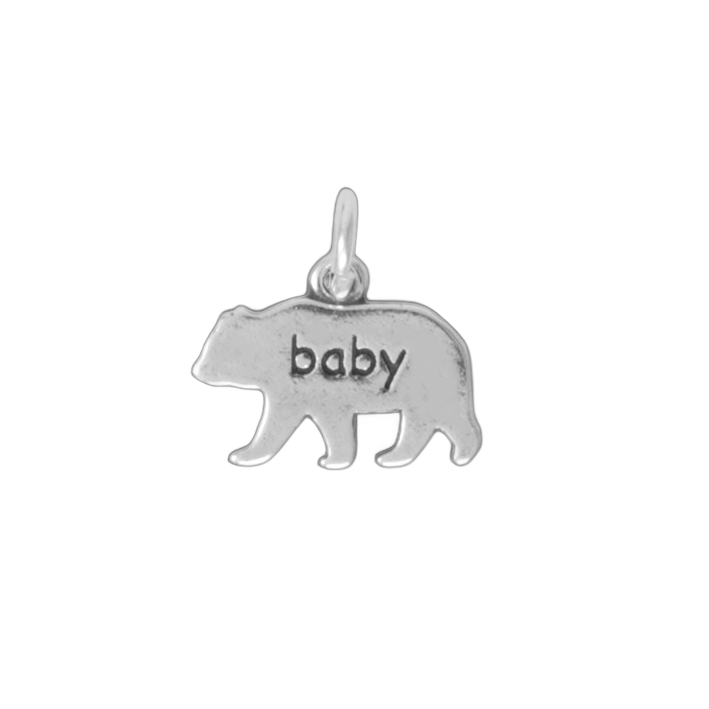 Silver or Gold "baby" Bear Charm