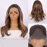 Brown Gradient Wavy Synthetic Lace Front Wig