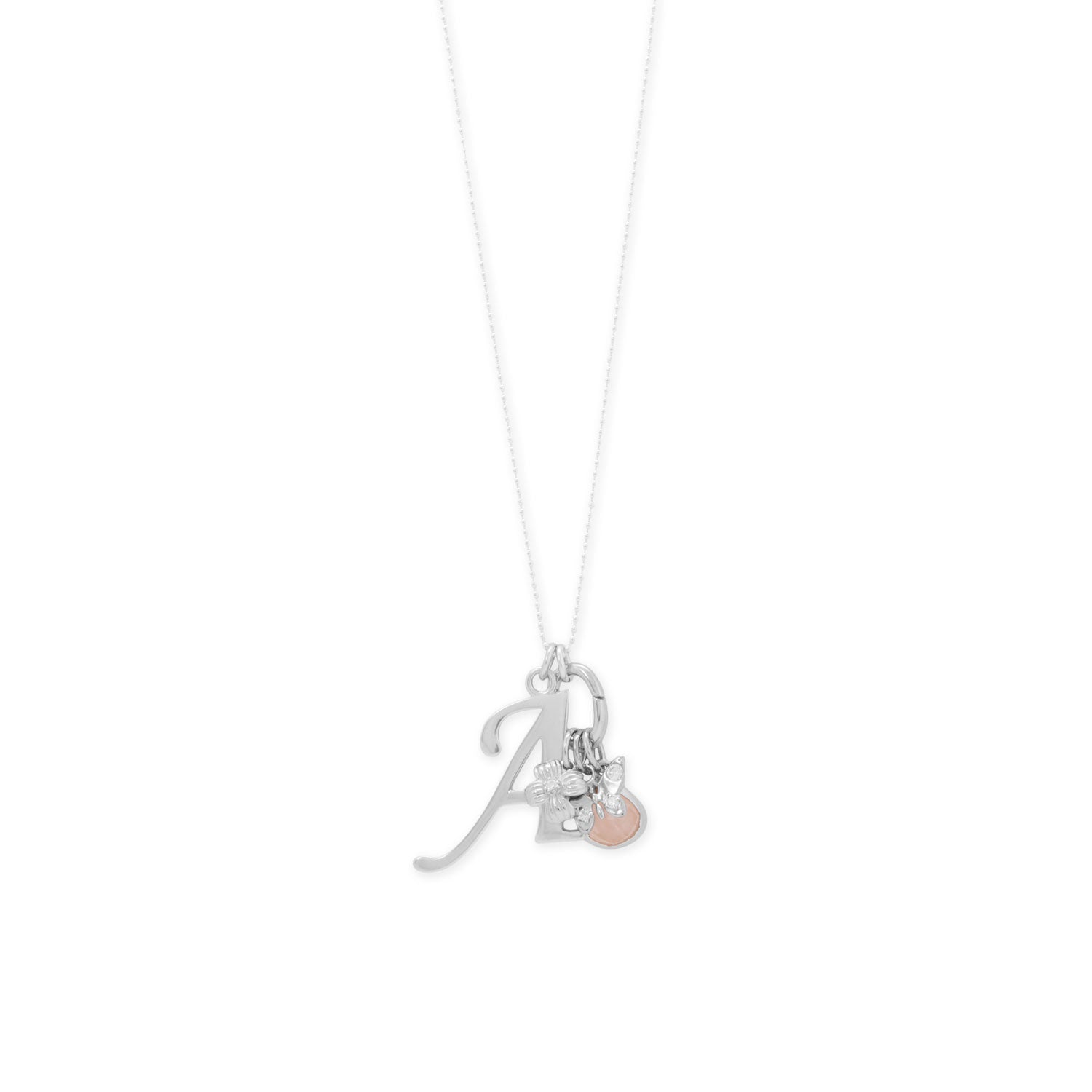 Rhodium Plated Hinged Pendant Adapter