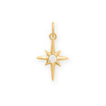 Dainty 14 Karat Gold Plated CZ Northern Star Charm