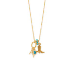 Dainty 14 Karat Gold Plated CZ Saguaro Cactus Charm