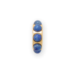 14 Karat Gold Plated Lapis Wheel Bead Charm