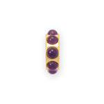 14 Karat Gold Plated Amethyst Wheel Bead Charm
