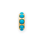 14 Karat Gold Plated Imitation Turquoise Wheel Bead Charm