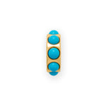 14 Karat Gold Plated Imitation Turquoise Wheel Bead Charm