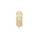 14 Karat Gold Plated Synthetic Opal Wheel Bead Charm