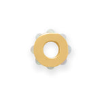 14 Karat Gold Plated Synthetic Opal Wheel Bead Charm