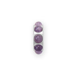 Rhodium Plated Amethyst Wheel Bead Charm