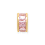 14 Karat Gold Plated CZ Birthstone Wheel Bead Charms (January-December)