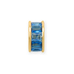 14 Karat Gold Plated CZ Birthstone Wheel Bead Charms (January-December)