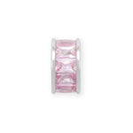 Rhodium Plated CZ Birthstone Wheel Bead Charms (January-December)