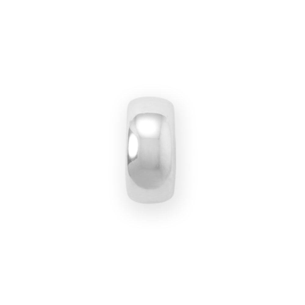 Rhodium Plated 3.5mm Wheel Bead Charm