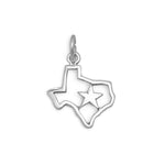 Silver or Gold Texas with Star Charm
