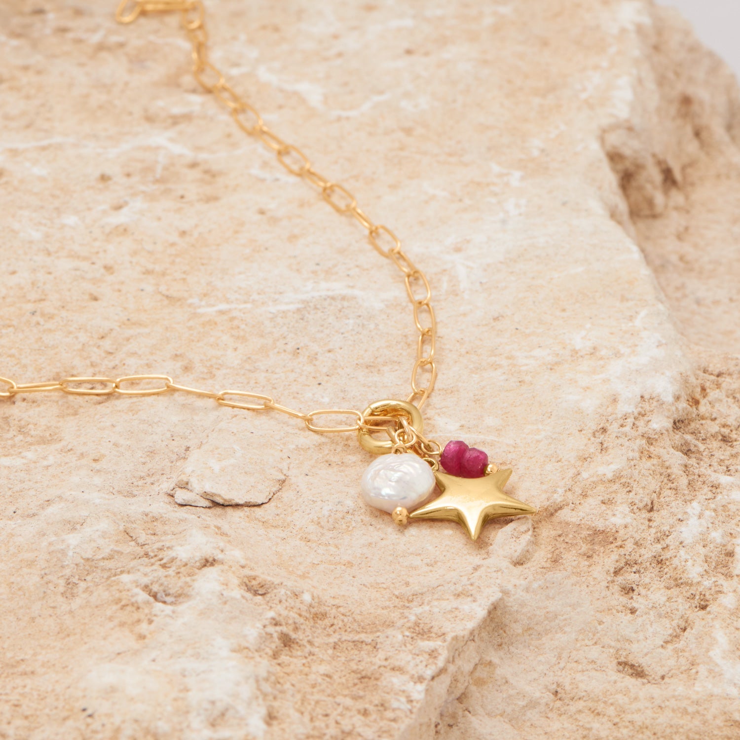 Silver or Gold Star Charm