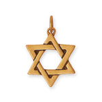 Silver or Gold Star of David Charm