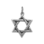 Silver or Gold Star of David Charm