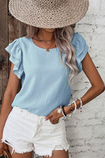 Seaside Ruffle Sleeve Blouse