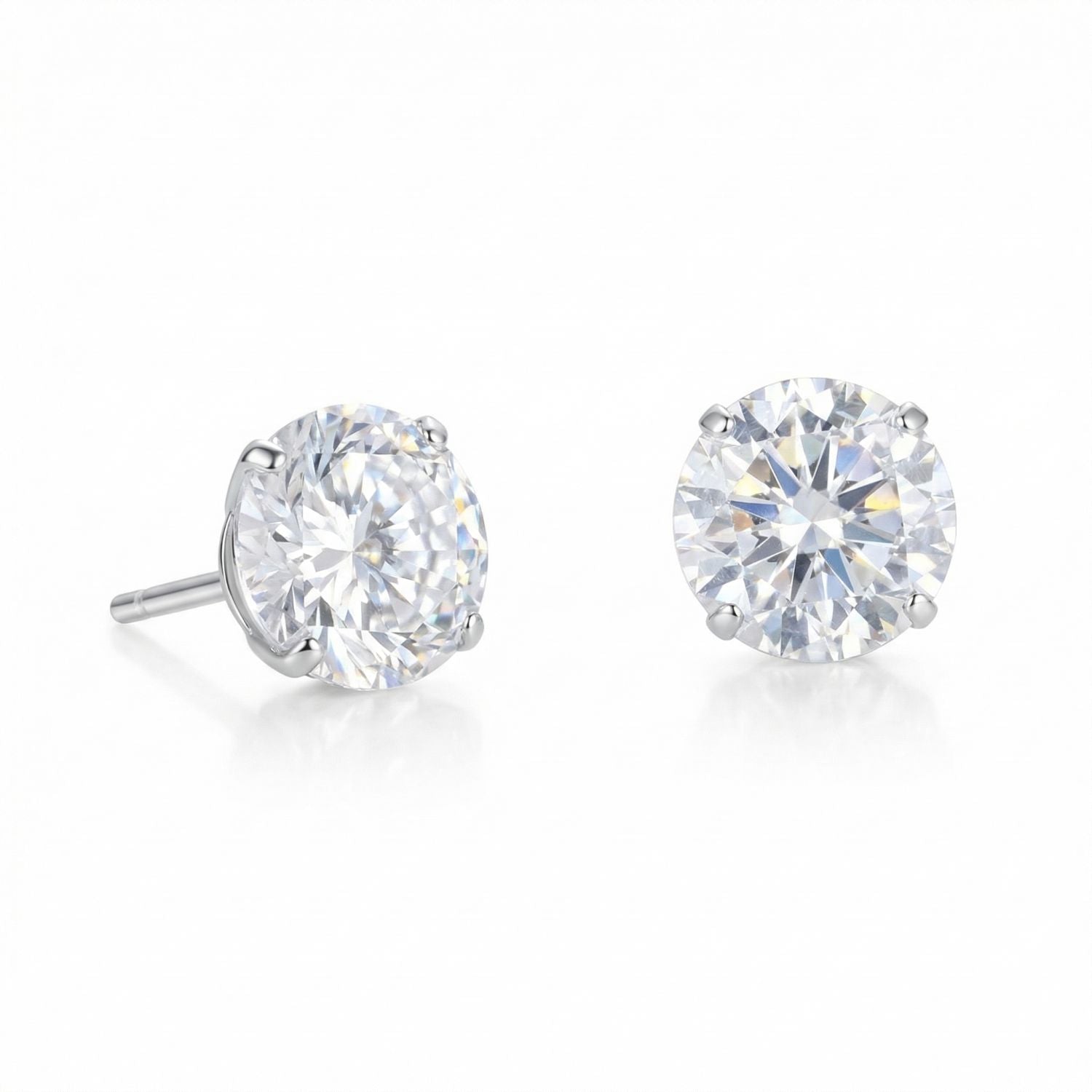 8mm CZ Stud Earrings