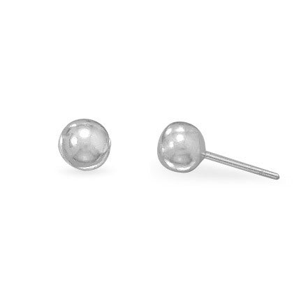 14 Karat Gold Plated 6mm Ball Stud Earrings