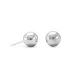 14 Karat Gold Plated 6mm Ball Stud Earrings