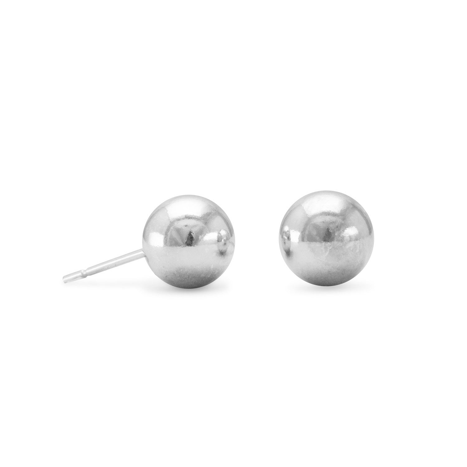 14 Karat Gold Plated 6mm Ball Stud Earrings