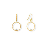 14/20 Gold Filled 15mm Circle with CZ Earrings
