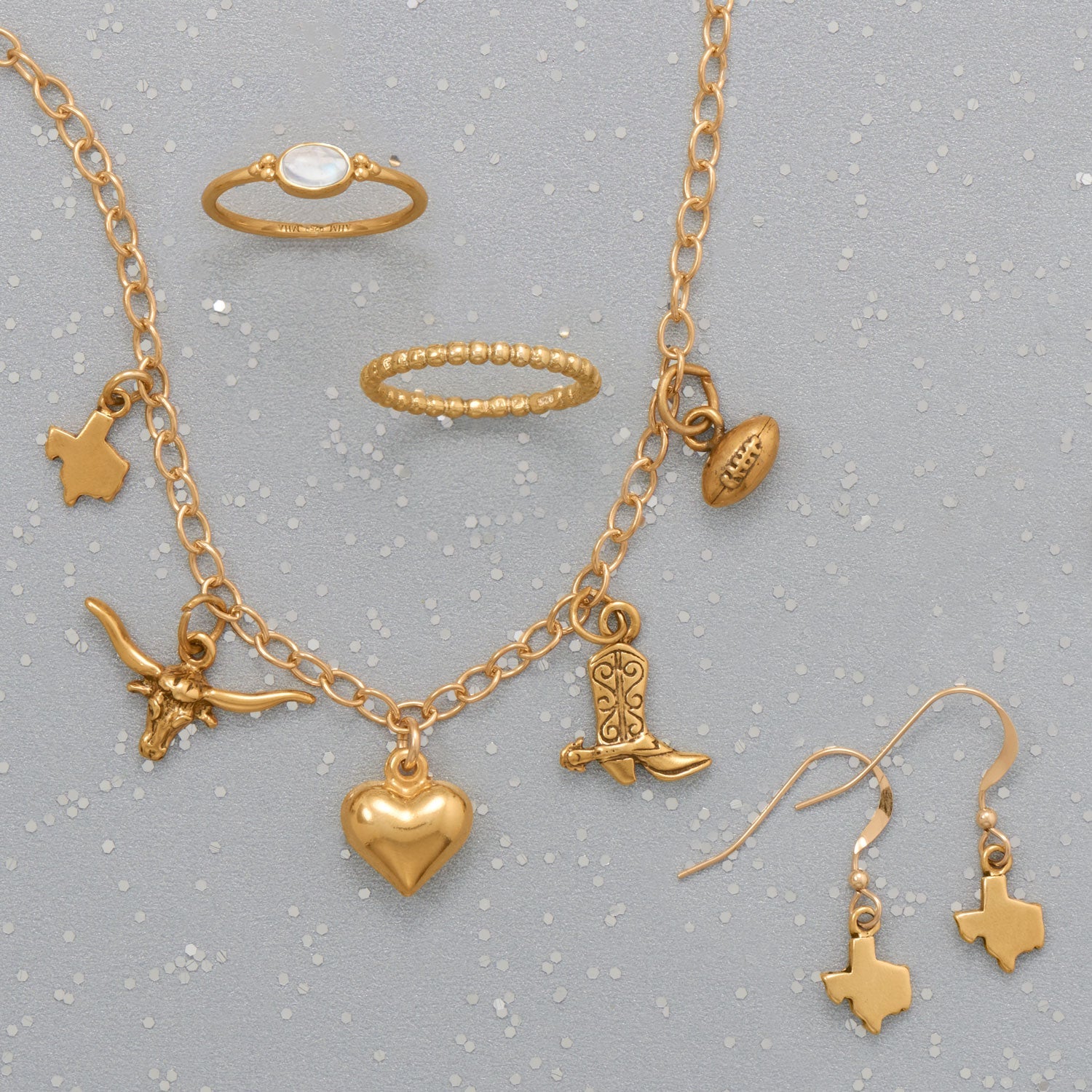 14 Karat Gold Plated Beaded Band