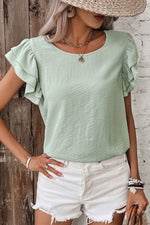 Seaside Ruffle Sleeve Blouse