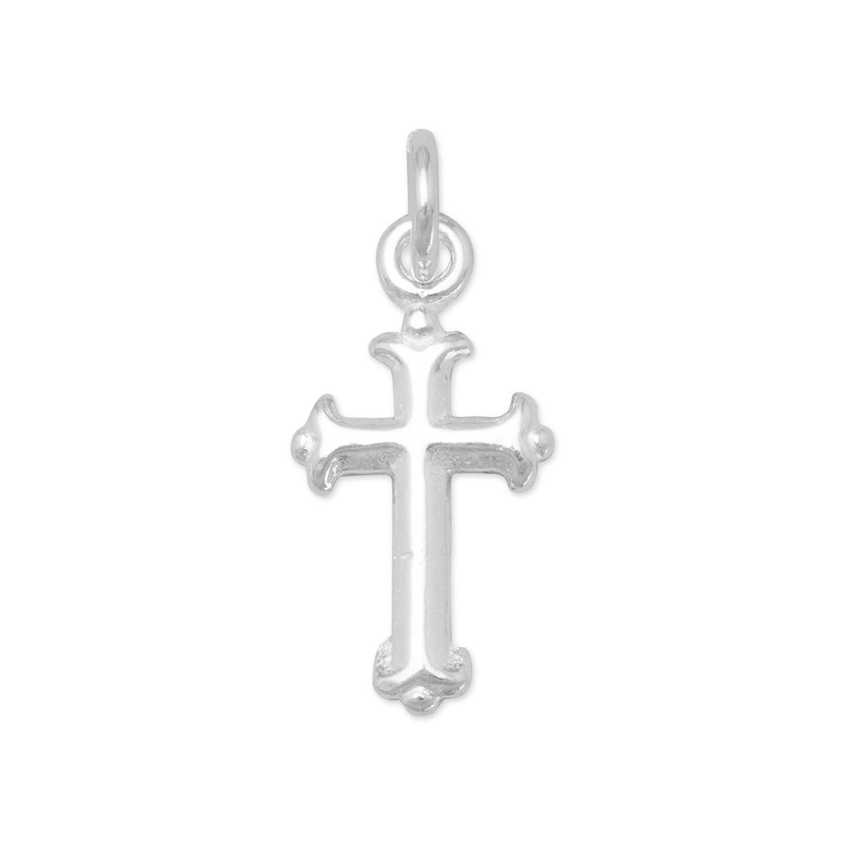 Silver or Gold Extra Small Silver Cross Charm