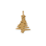 Silver or Gold Zig Zag Christmas Tree Charm
