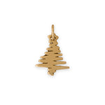 Silver or Gold Zig Zag Christmas Tree Charm
