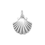 Oxidized Clam Shell Charm