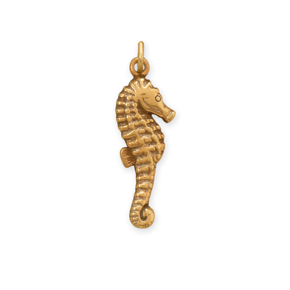 Silver or Gold Seahorse Charm