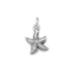 Silver or Gold 3D Small Starfish Charm