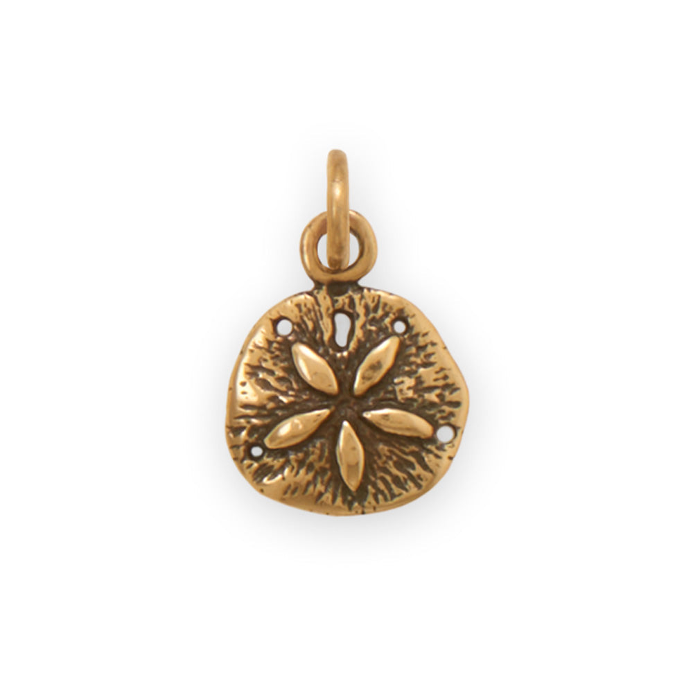 Silver or Gold Sand Dollar Charm