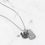 019 Rhodium Plated Box Chain Necklace (1.0mm)