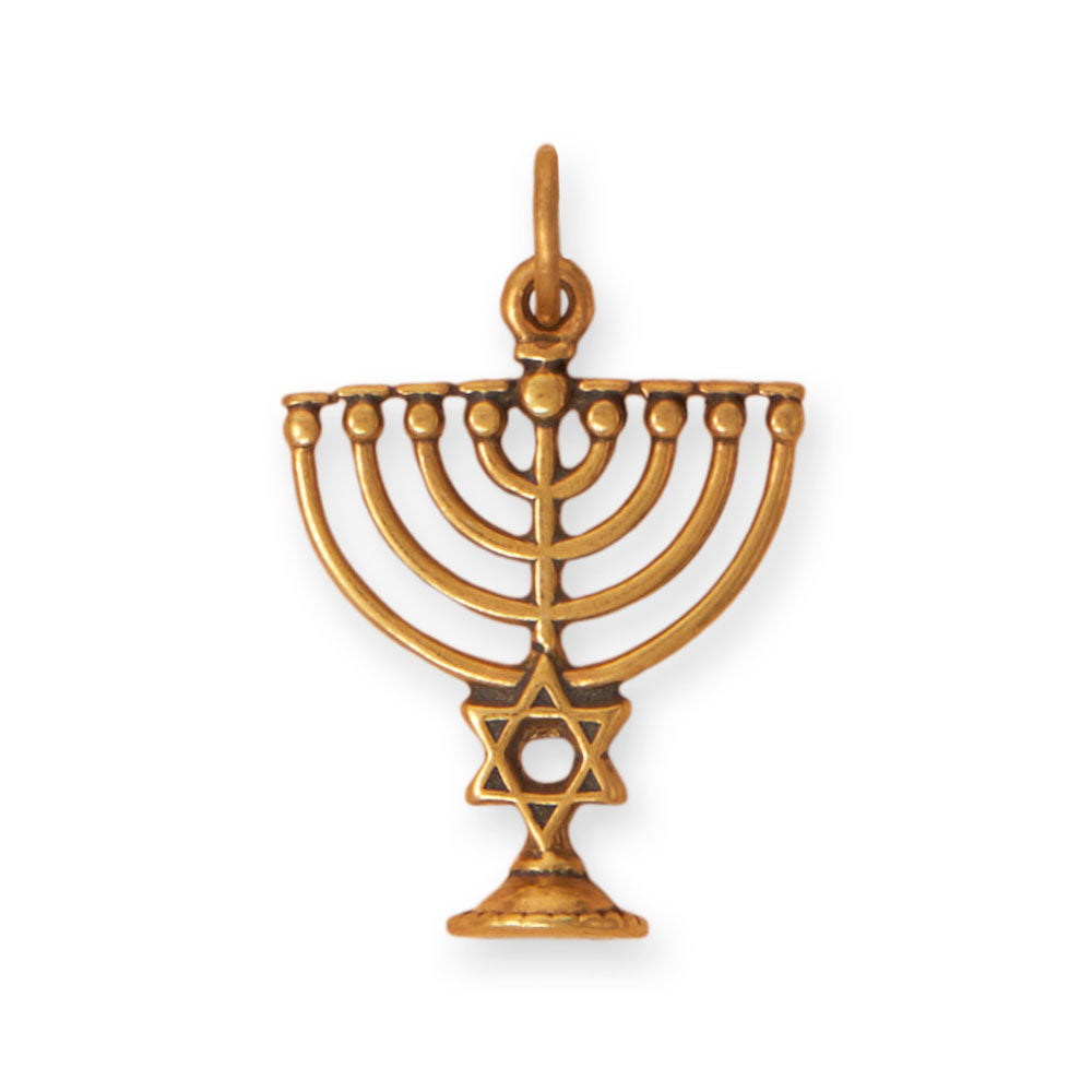 Silver or Gold 3D Hanukkah Charm