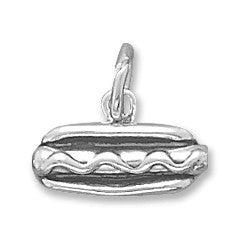 Oxidized 3D Hot Dog Charm