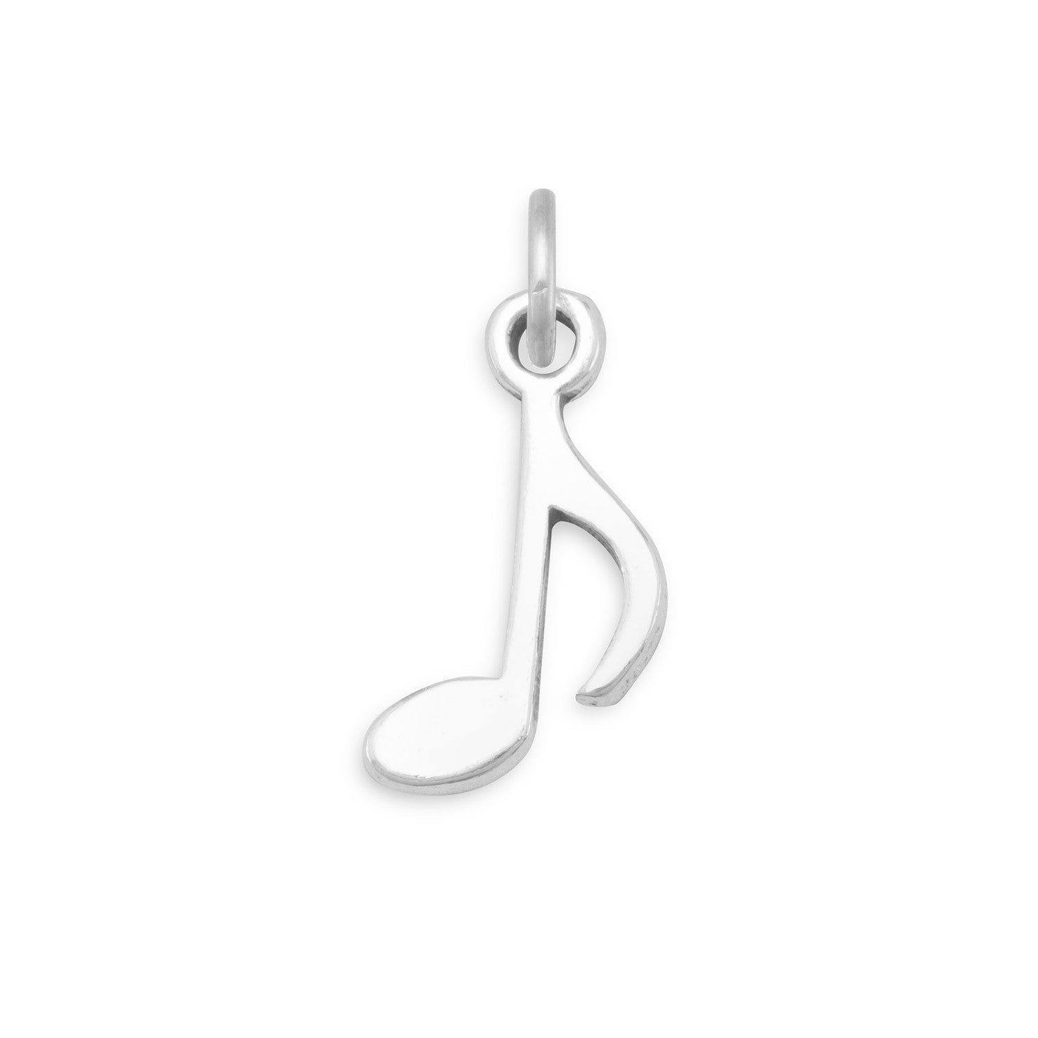 Oxidized 8th Musical Note Charm