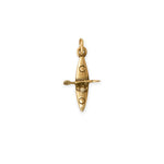 Silver or Gold 3D Kayaker Charm