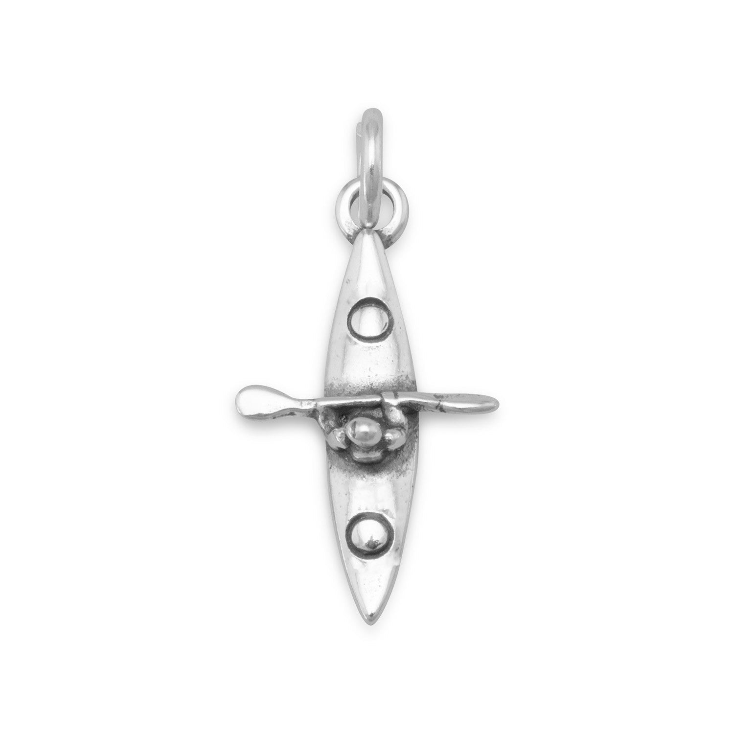 Silver or Gold 3D Kayaker Charm