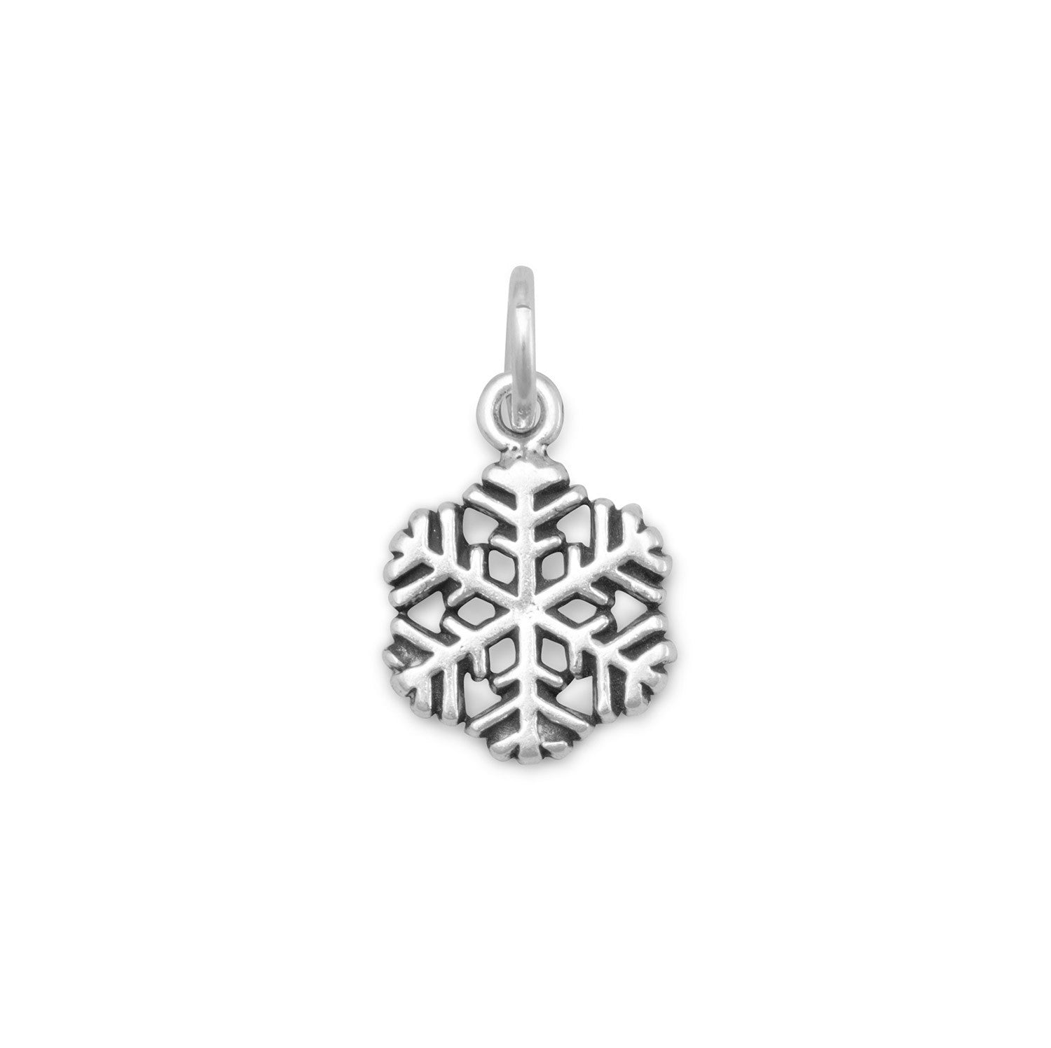 Silver or Gold Small Snowflake Charm