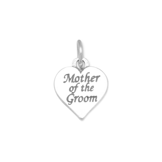 Oxidized "Mother of the Groom" Heart Charm