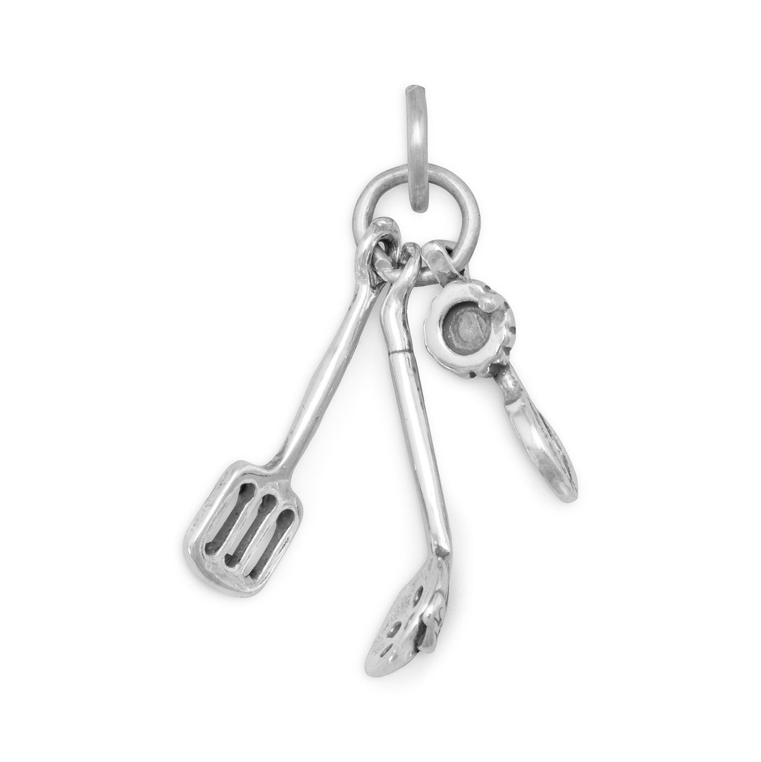 Oxidized 3D Cooking Utensils Charm