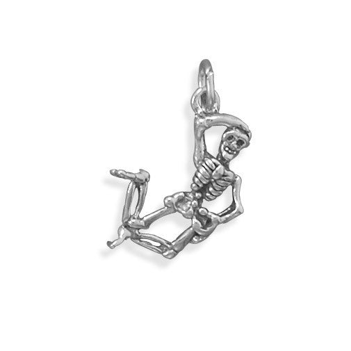 Silver or Gold 3D Skeleton Charm