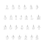 Oxidized Alphabet Initial Charm Series (A-Z)