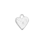 Silver or Gold Hammered Heart Pendant
