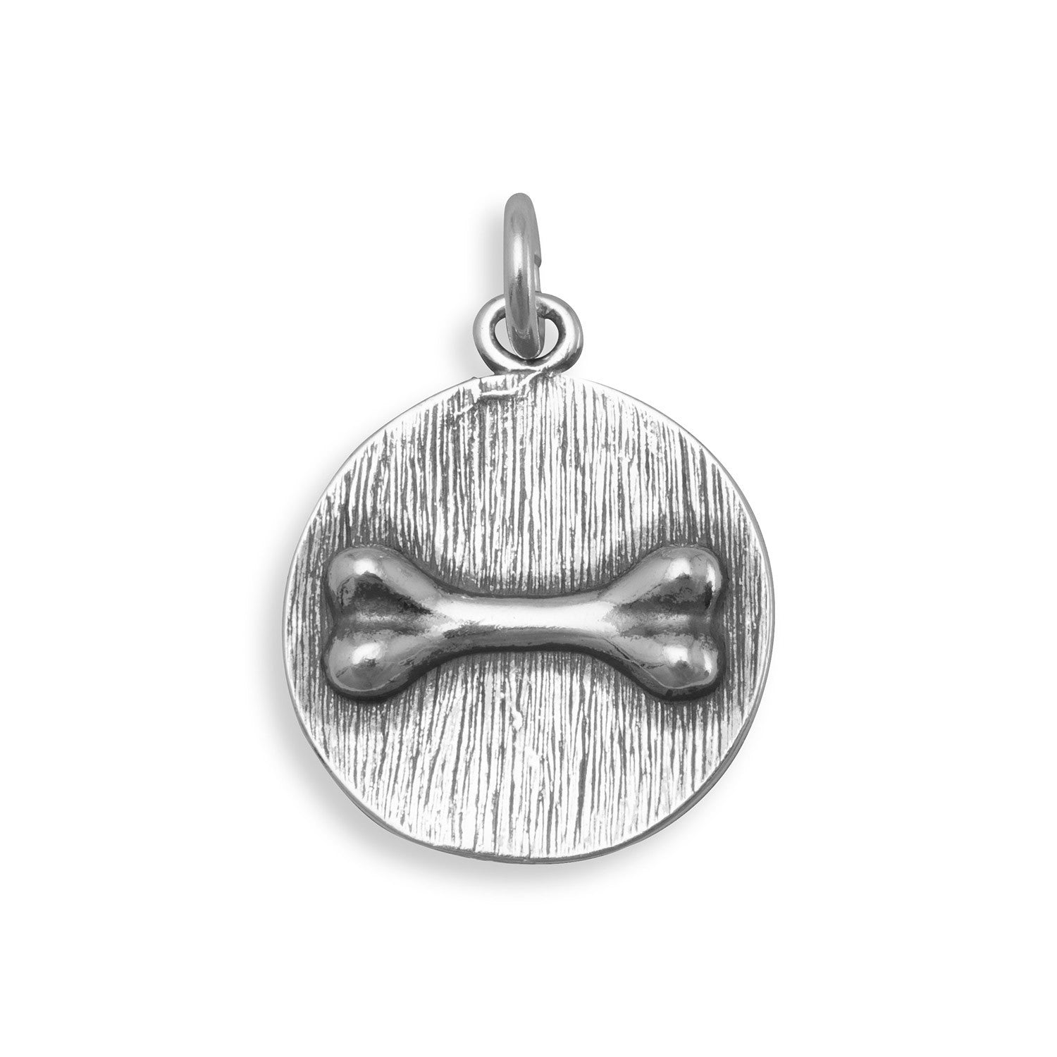 Oxidized Dog Bone Charm