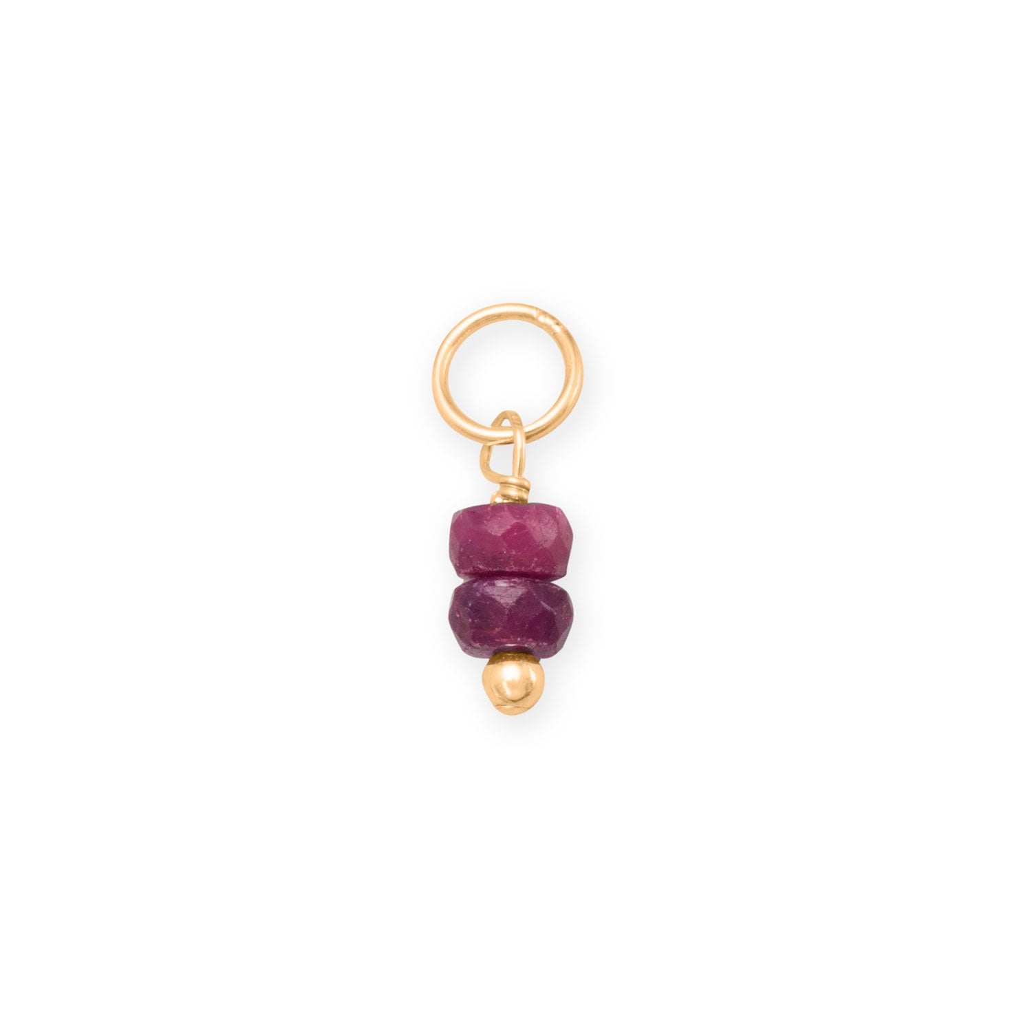 14/20 Gold Filled Gem Drop Birthstone Charm (January-December)